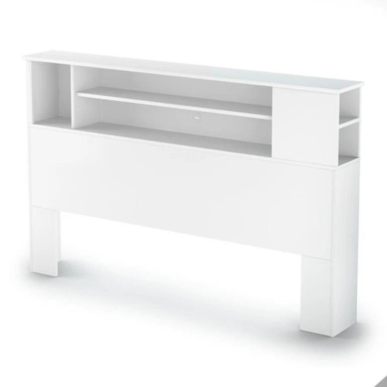 Fusion White Full/Queen Bookcase Headboard (54/60 Inch) - South Shore