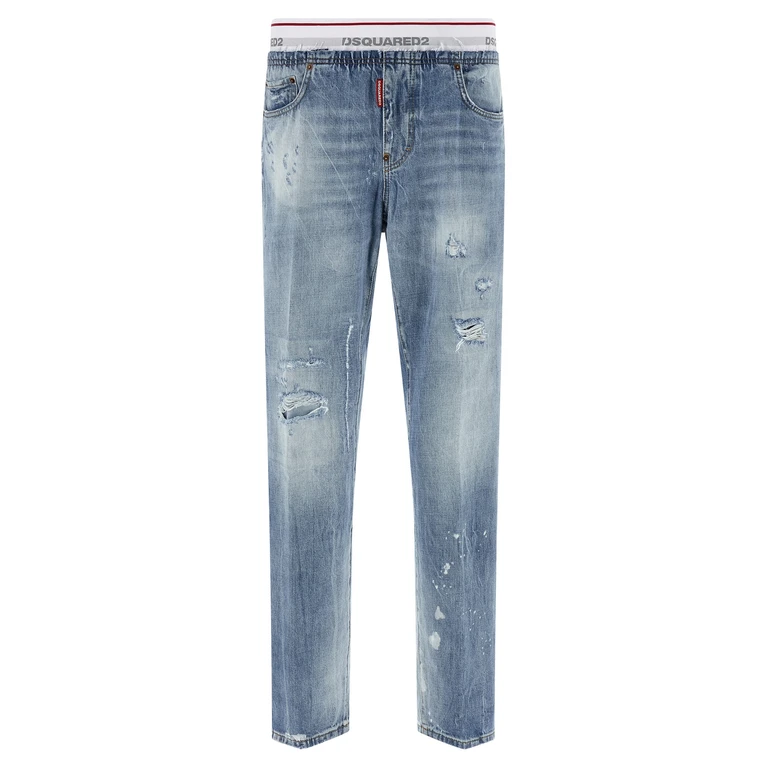 Dsquared2 Denim Jogger Jeans Blue Cotton - Men