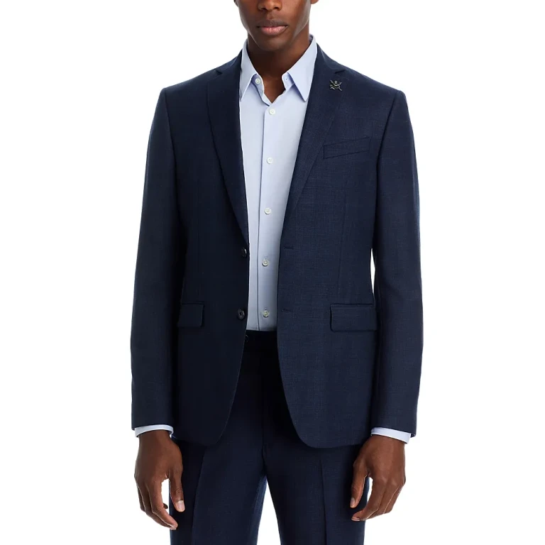 John Varvatos Star Usa Tonal Textured Plaid Sport Coat