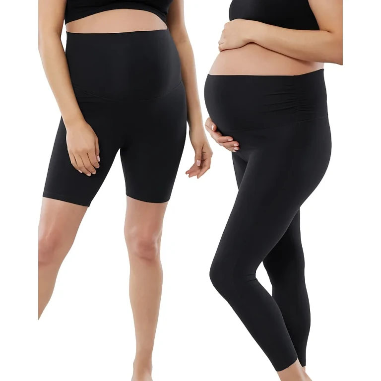 Ingrid & Isabel Active 7/8 Leggings & Active Bike Shorts, Set of 2