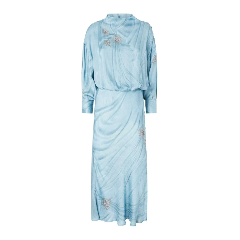 Pinko Robe Au Genou - Bleu