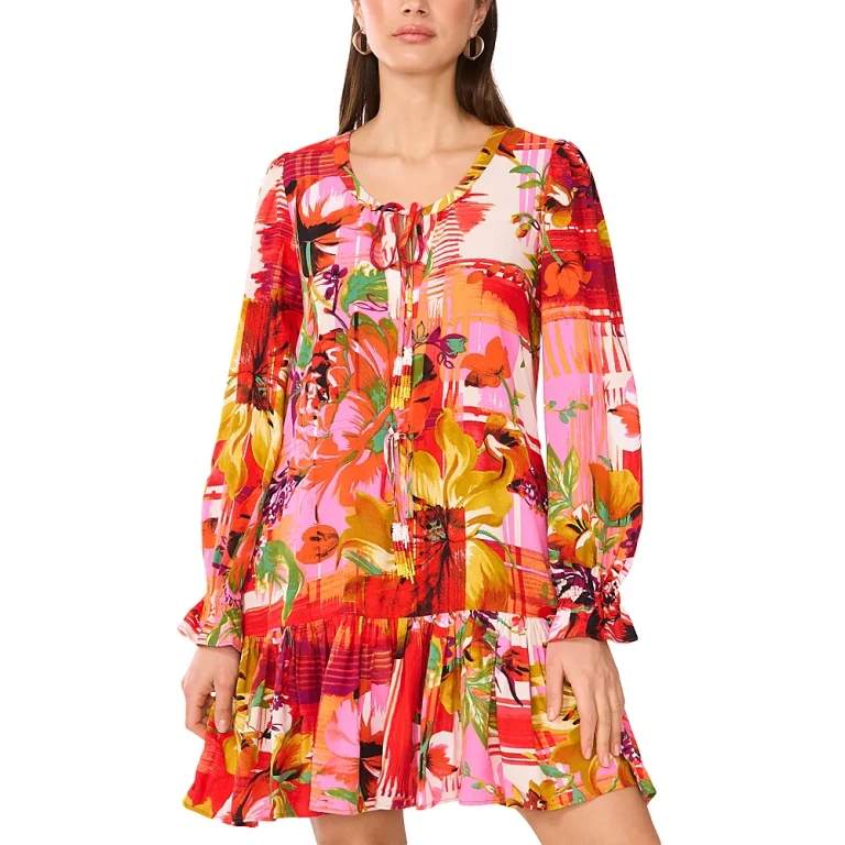 Vince Camuto Floral Print Mini Dress
