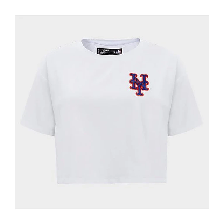 Pro Standard Women's New York Yankees MLB Classic Single Jersey Boxy T-Shirt in White Size: XS
