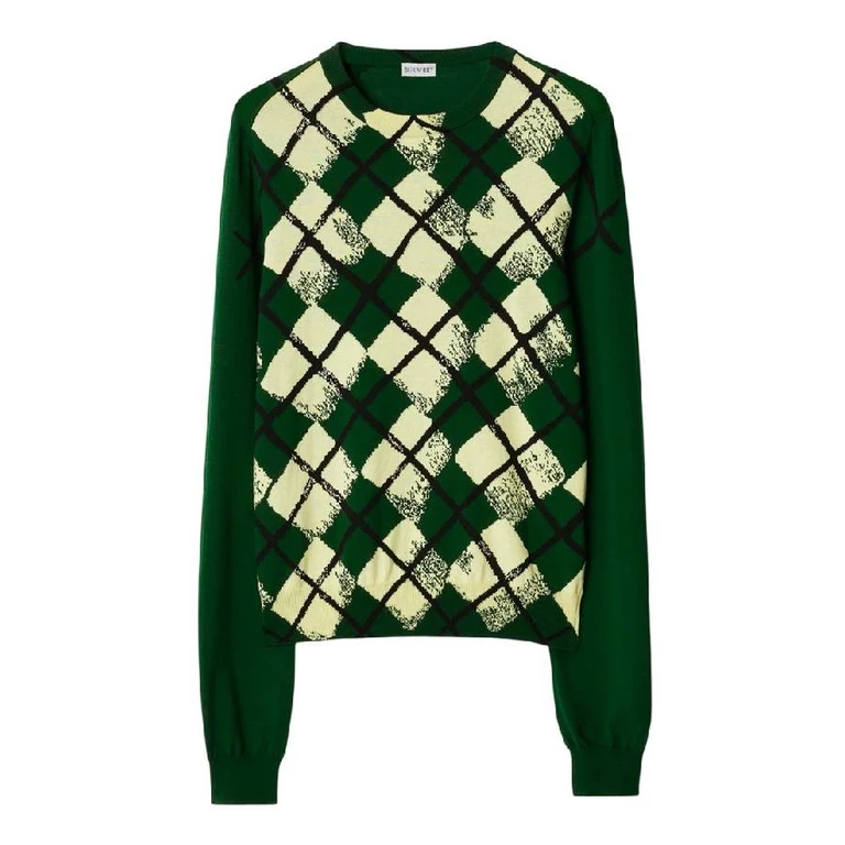 Burberry Argyle Crewneck Cotton Sweater