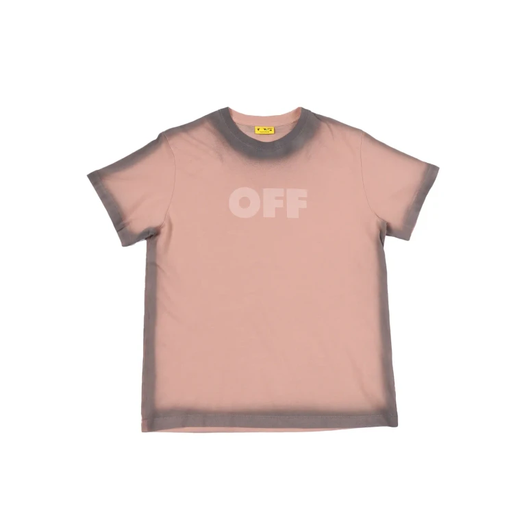 Off-White Garment Dyed Spray Tee S/s Rose Pink - S