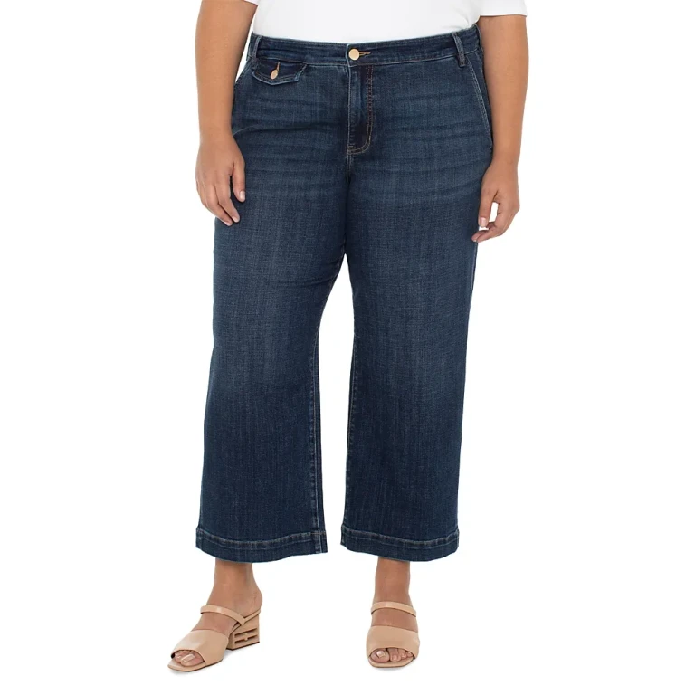 Stride High Rise Wide Leg Jeans in Albany