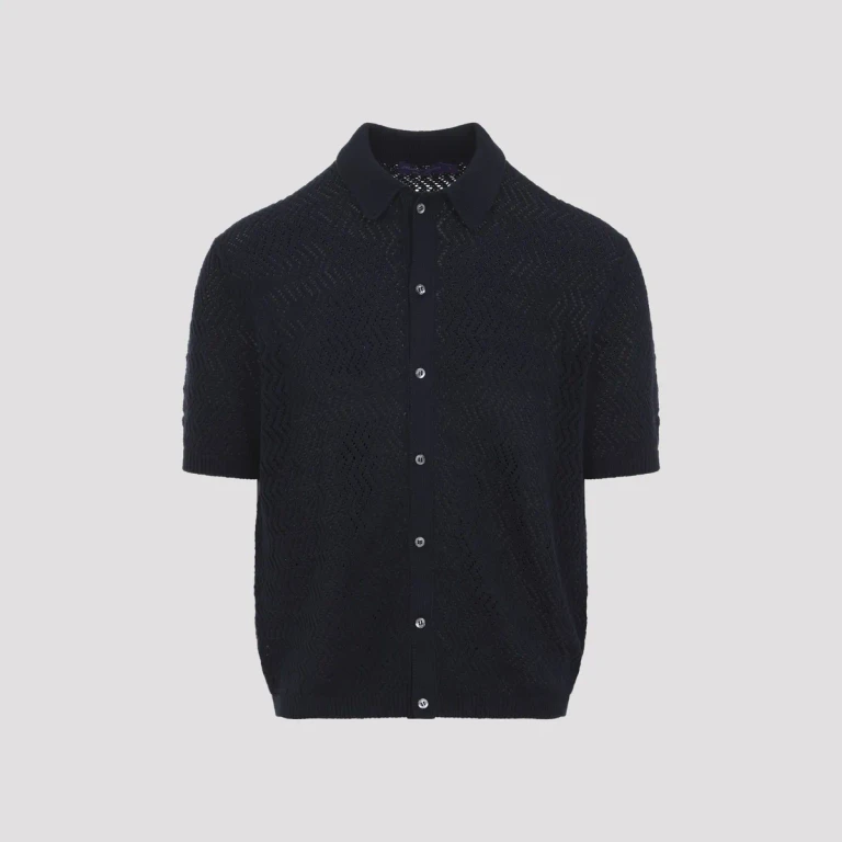 RALPH LAUREN PURPLE LABEL - Ralph Lauren Purple Label Short Sleeves Polo Cardigan