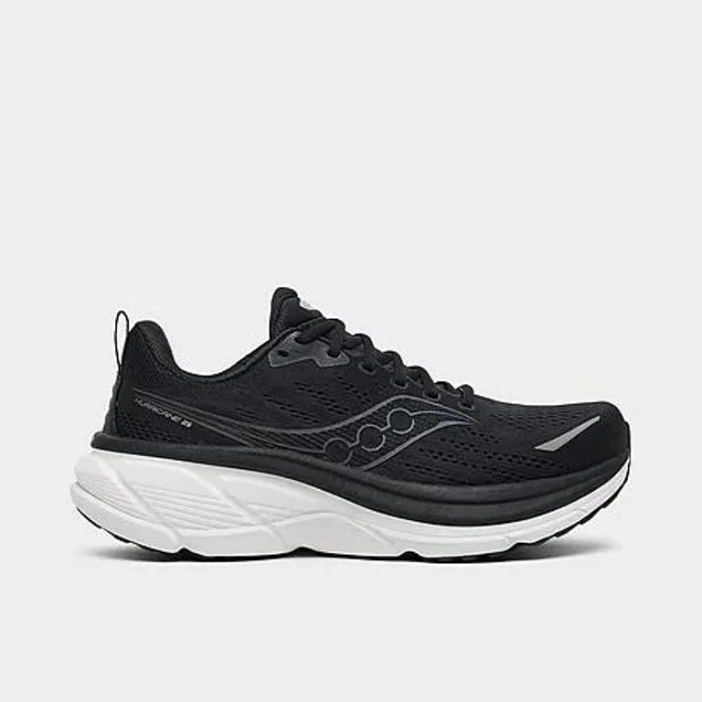 Saucony Men's Hurricane 25 Running Shoes in Black/White Size: 7.0