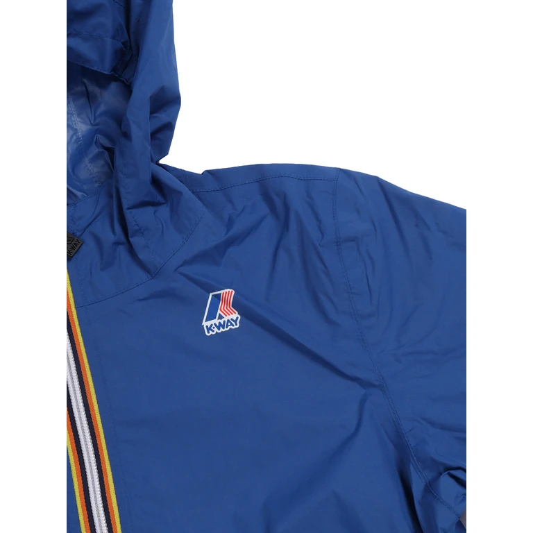K-Way Kids P. LE VRAI 4.0 CLAUDE JACKET Blue Leather Giubbino Corto - Kids