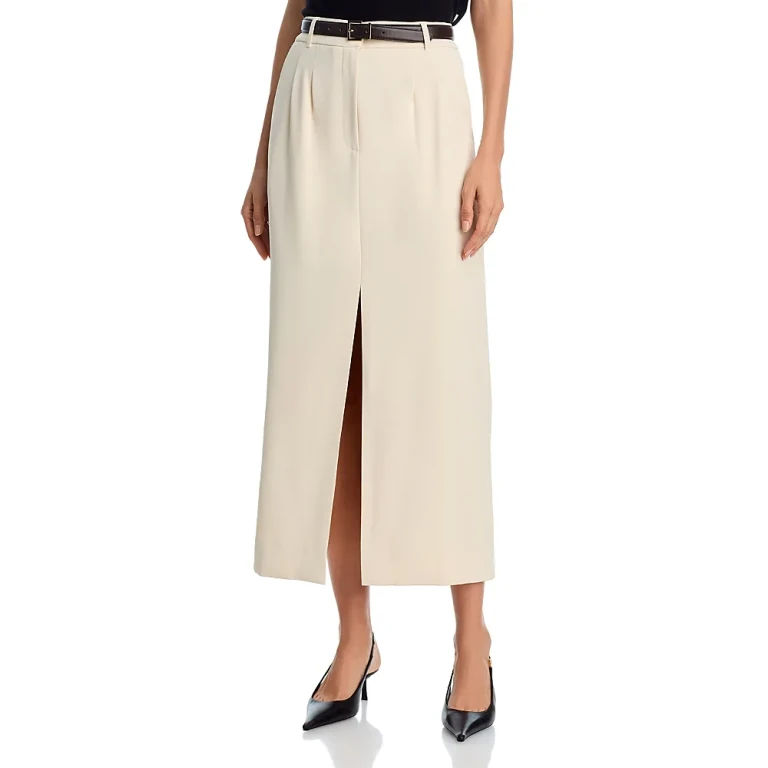 French Connection Harry Front Slit Midi Skirt