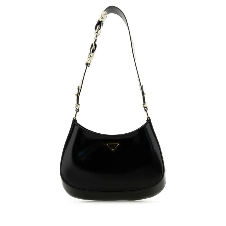 Prada Black Leather Cleo Shoulder Bag
