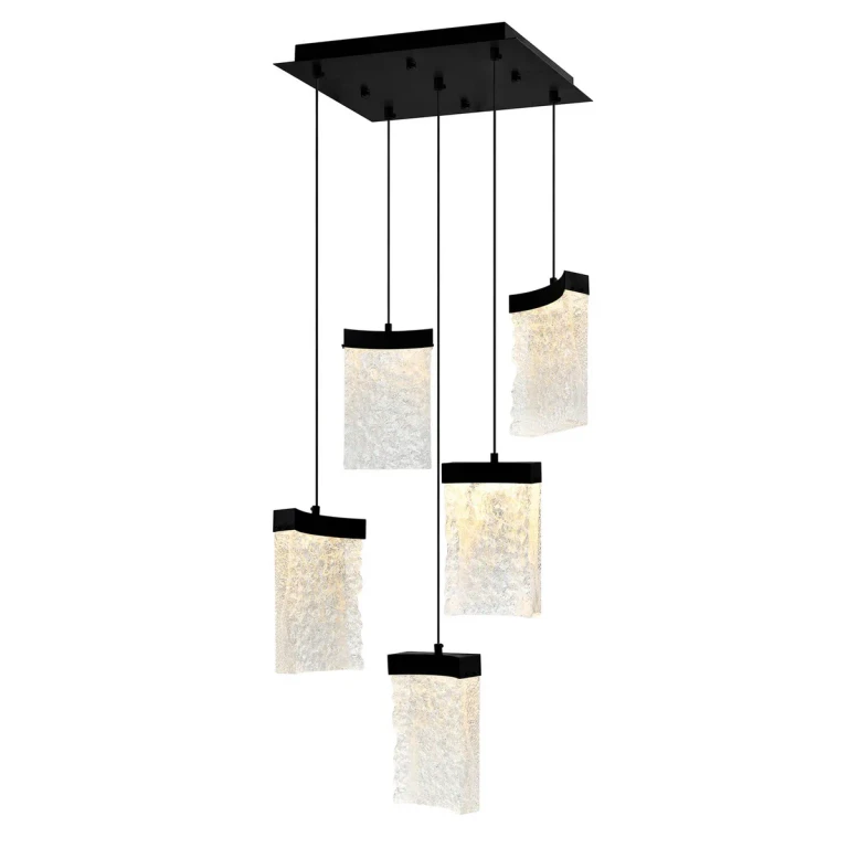 Black LED Mini Pendant from the Lava Collection