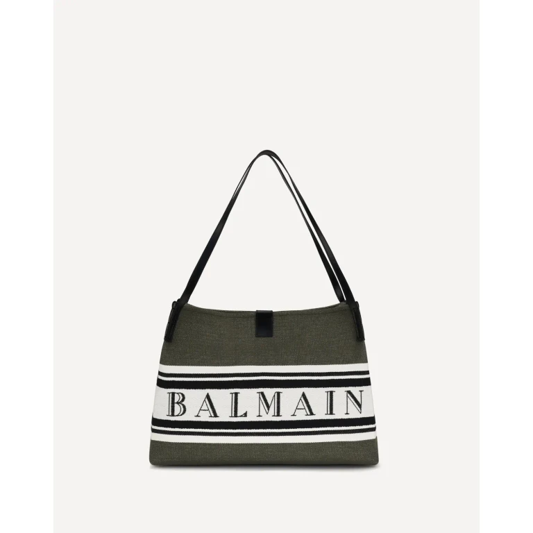 BALMAIN Medium canvas and leather Release Tote Female UNI