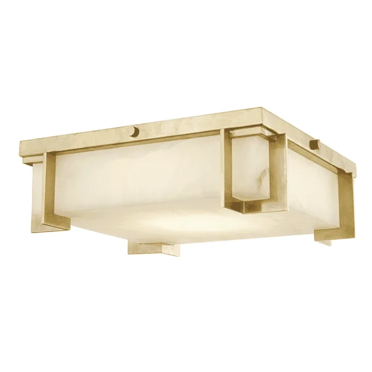 Delmar 13" Ceiling Light in Aged Brass