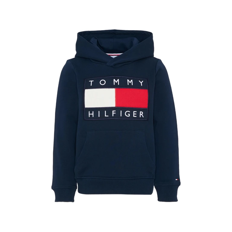 Tommy Hilfiger Kids Heritage Flag Hoodie Blue Felpa - Kids