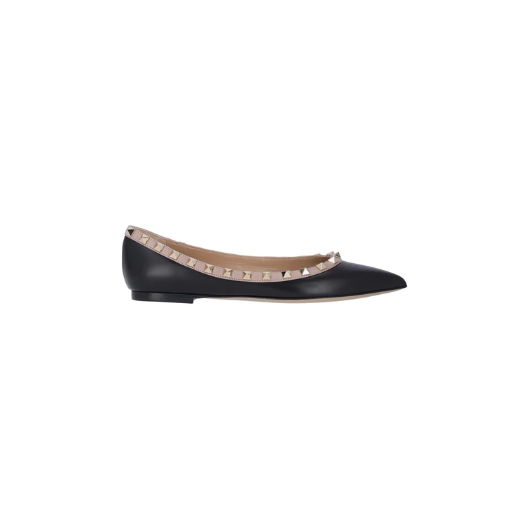 Valentino Garavani Flat Shoes Black Upper: Calf Leather - Women