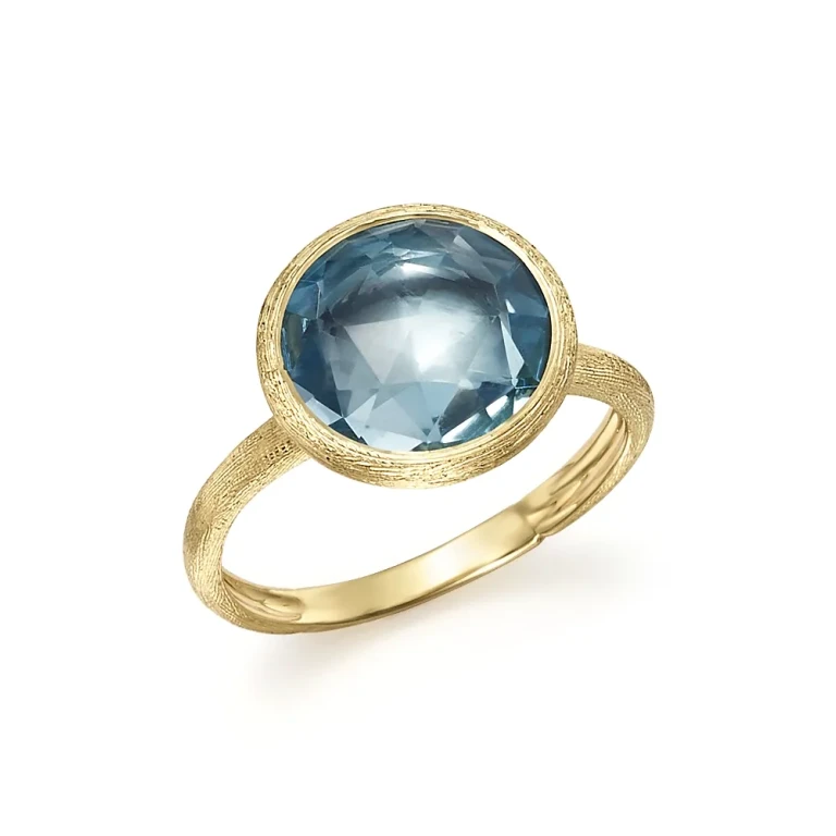 Marco Bicego 18K Yellow Gold Jaipur Ring with Blue Topaz