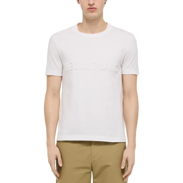 Helmut Lang Short Sleeve Embossed Logo Tee
