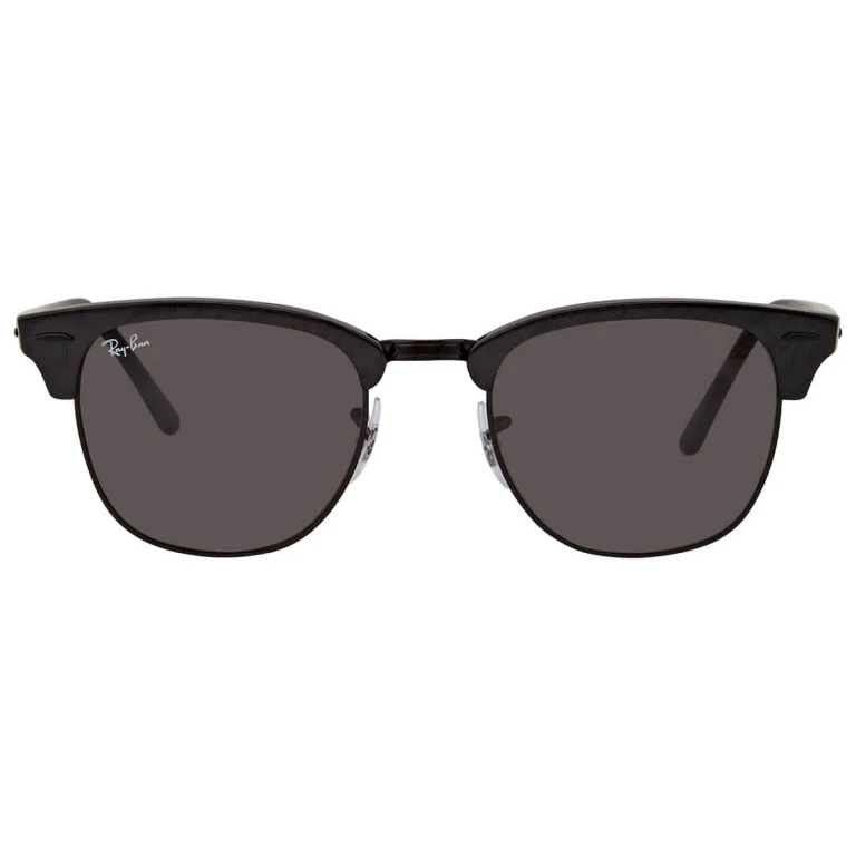 Ray Ban Clubmaster Marble Dark Grey Square Unisex Sunglasses RB3016 1305B1 51