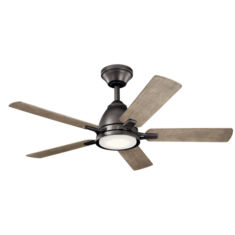 Arvada 44" Indoor Flush Mount Ceiling Fan in Anvil Iron