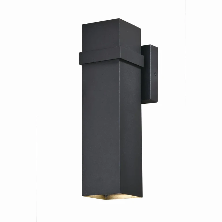 Textured Black LED Outdoor Wall Mount from the Lavage Collection