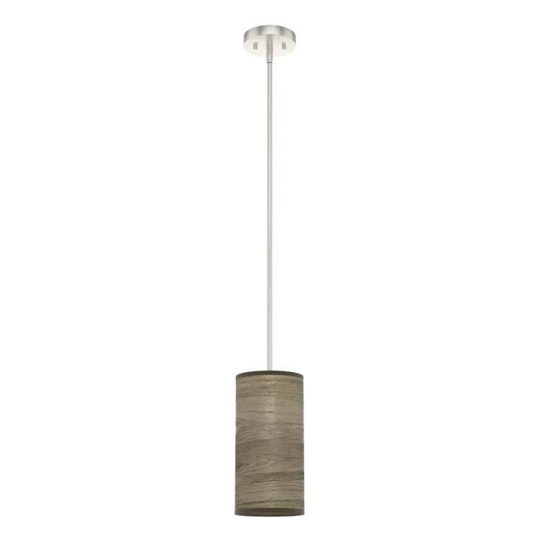 Warm Grey Oak One Light Mini Pendant from the Solhaven Collection
