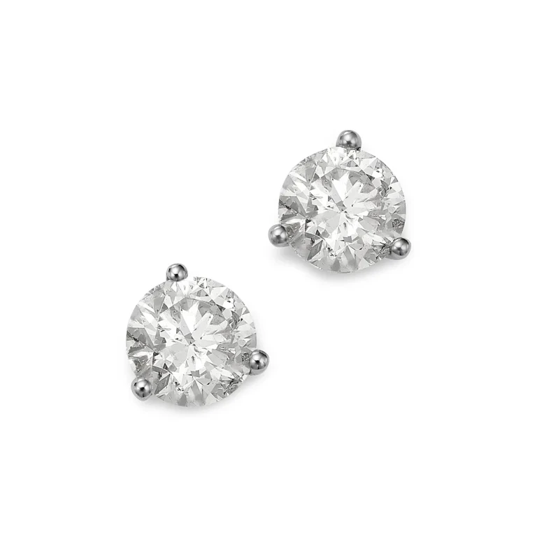 Luxe Collection Certified Diamond Stud Earrings in 14K White Gold, 4.0 tcw