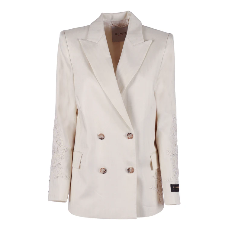 Ermanno Di E. Scervino Double-Breasted Blazer Beige Jacket - Women