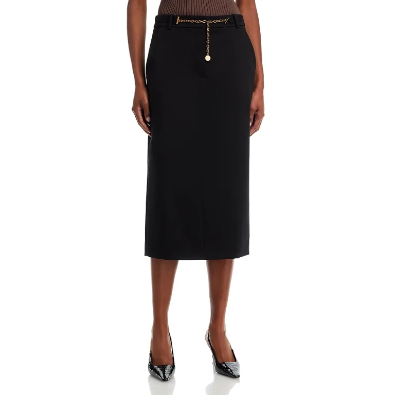 Veronica Beard Hoffman Belted Skirt