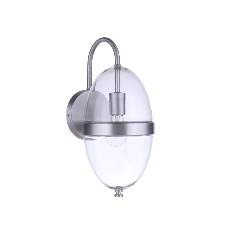 Satin Aluminum One Light Outdoor Wall Mount from the Sivo Collection