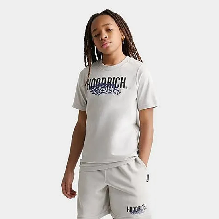 Hoodrich Big Kids Intent T-Shirt in Grey Size: Small