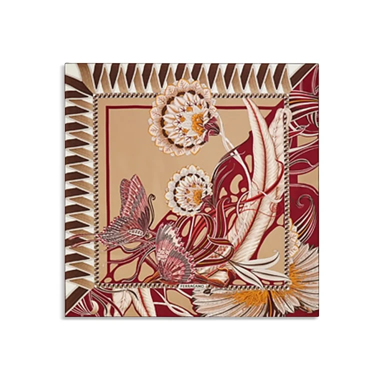 Ferragamo Giada Print Silk Scarf