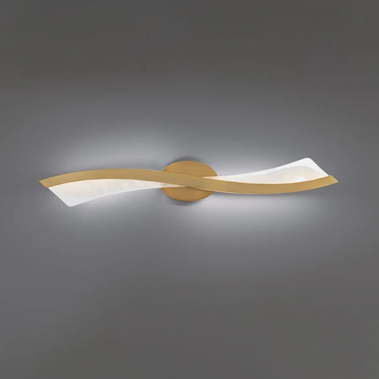 Aged Brass LED Bathroom Vanity Light from the Ascot Collection