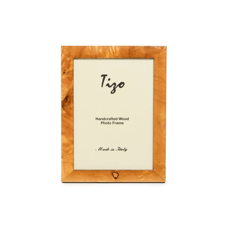 Tizo Design Italian Honey Burl Wood Frame 5x7 Honey Burl One Size