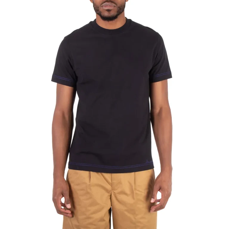 Burberry Logo Embroidered Cotton T-Shirt