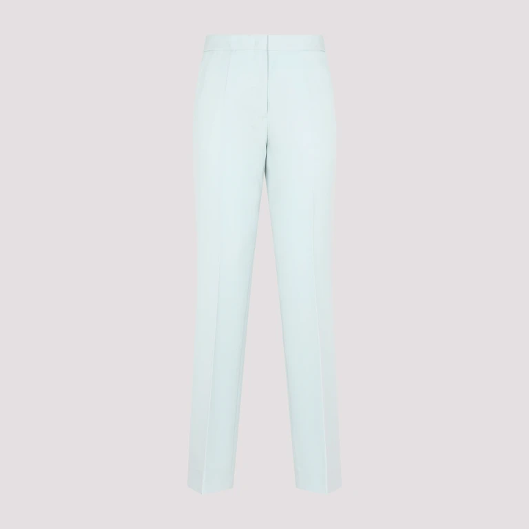 Jil Sander Trousers Blue Wool Pant - Women