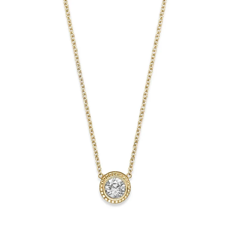 Diamond Pendant Necklace in 14K Yellow Gold, 0.25 tcw