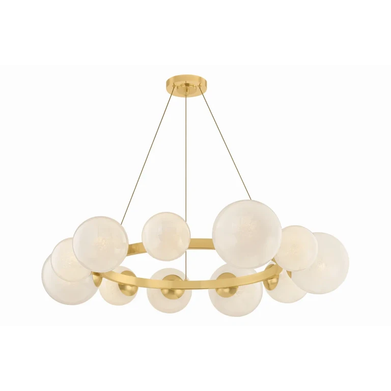 Aged Brass Chandelier from the Pacama Collection