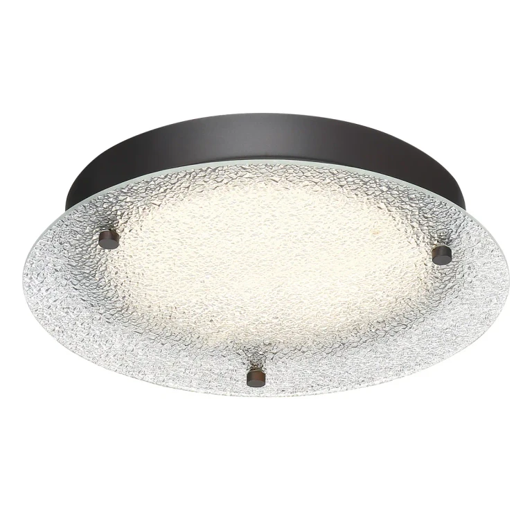 Satin Bronze LED Flushmount from the Deco Edge Collection