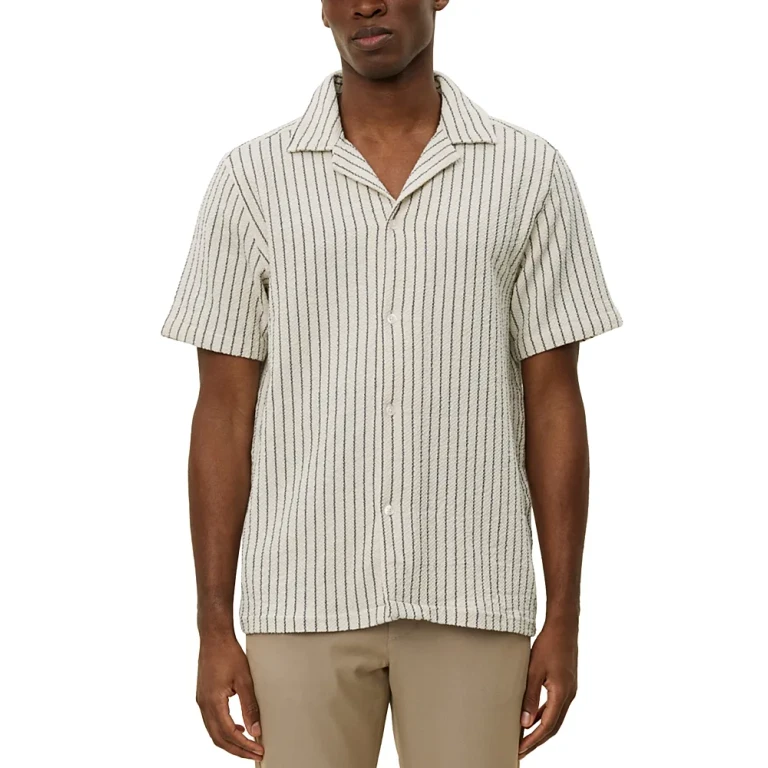 Les Deux Striped Sweater Camp Shirt