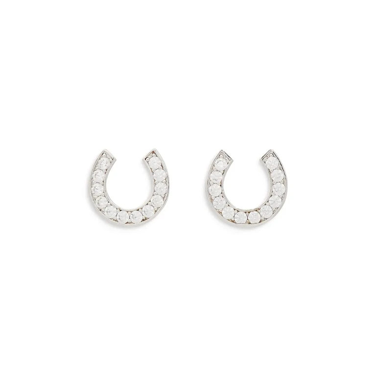 kate spade new york Pave Horseshoe Stud Earrings