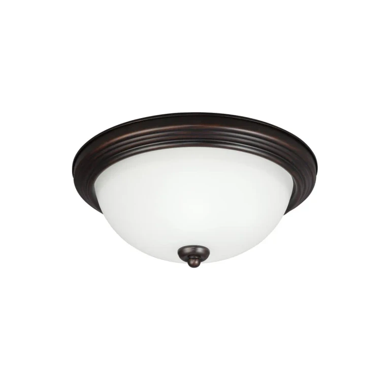 Bronze Two Light Flush Mount from the Geary Collection