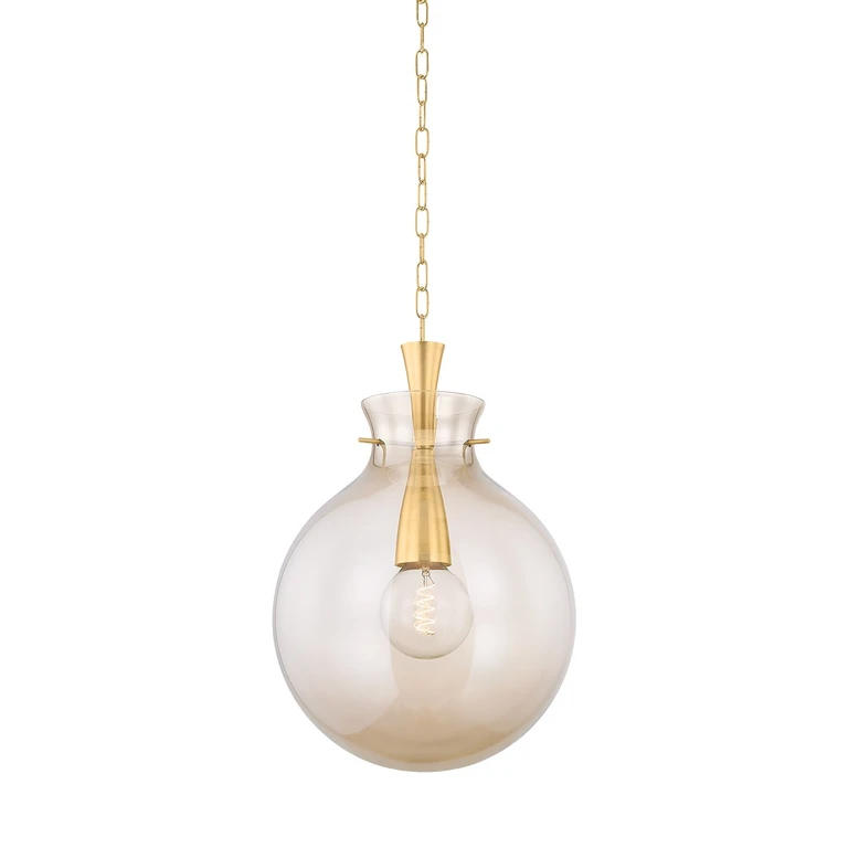 Aged Brass Pendant from the Benita Collection