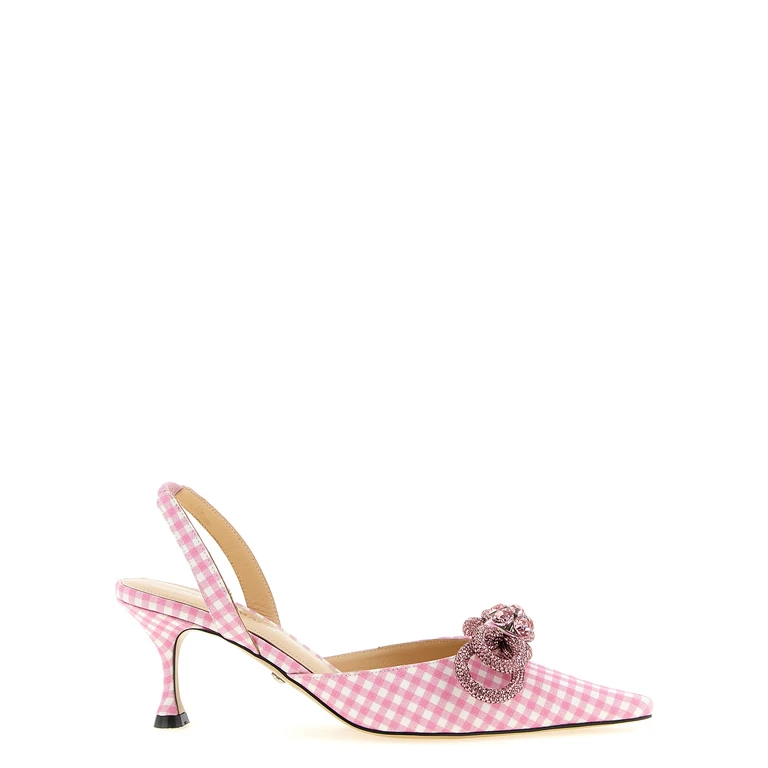 Mach & Mach Multicolor Cotton-Like Mid Heel Pumps - Women