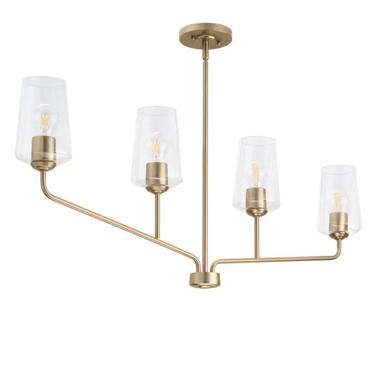 Champagne Bronze Linear Chandelier from the Celino Collection