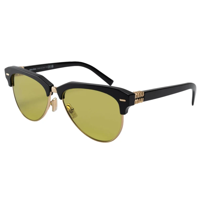 Miu Miu Olive Green Pilot Ladies Sunglasses MU 09ZS 1AB07O 57