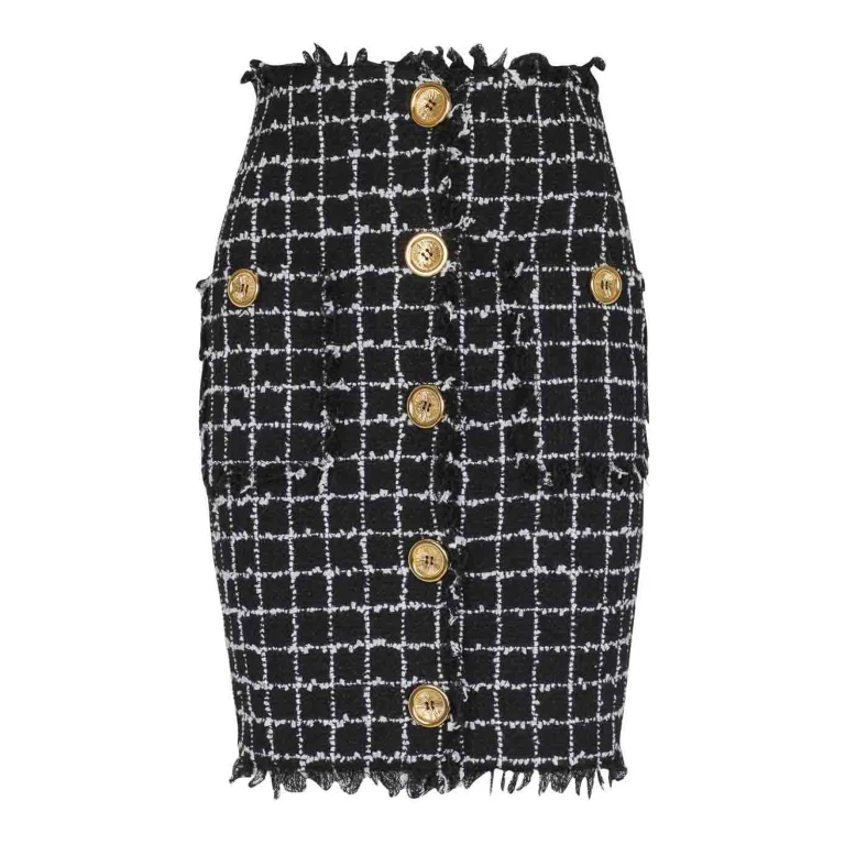 Balmain Jupe Midi - Noir