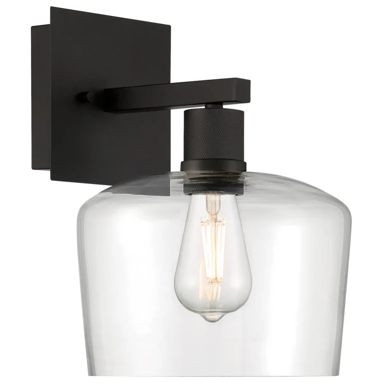 Matte Black LED Wall Sconce from the Port Nine Chardonnay Collection