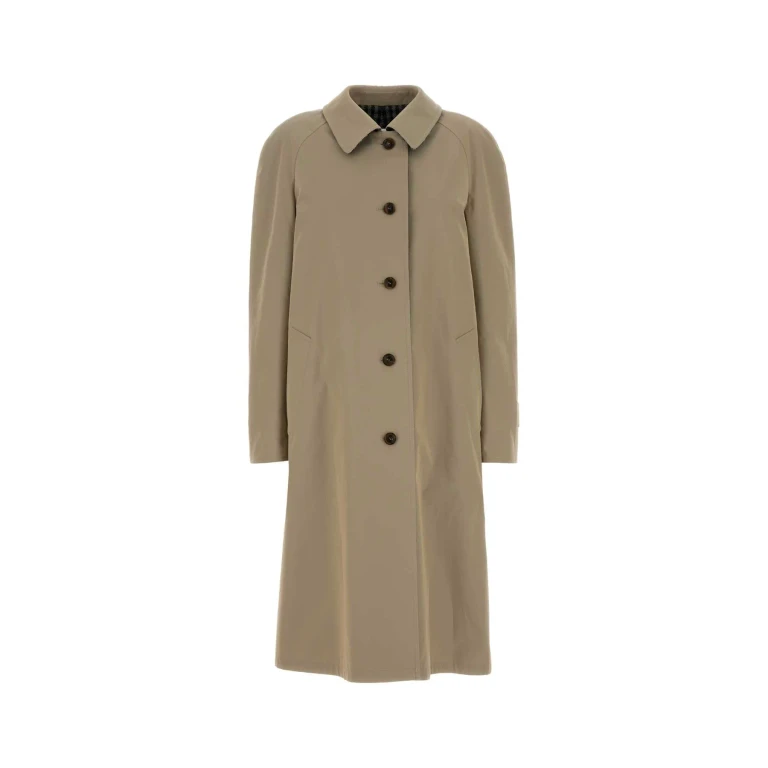 Miu Miu Beige Gabardine Reversible Trench Coat Calce+ardesia - Women