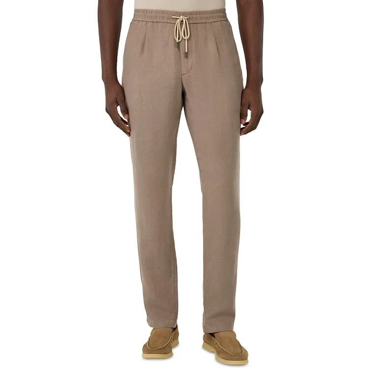 Boggi Milano City Linen Tapered Trousers